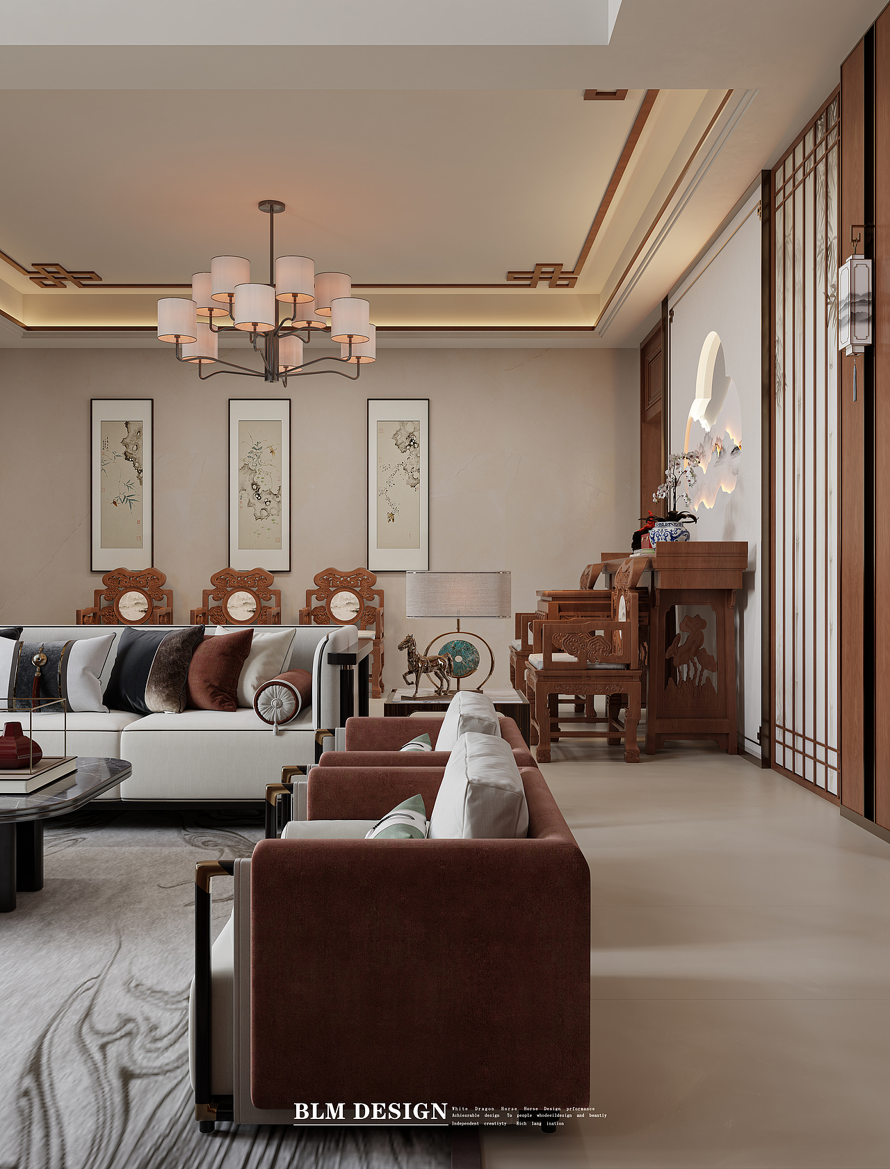 新中式--白龙马效果图