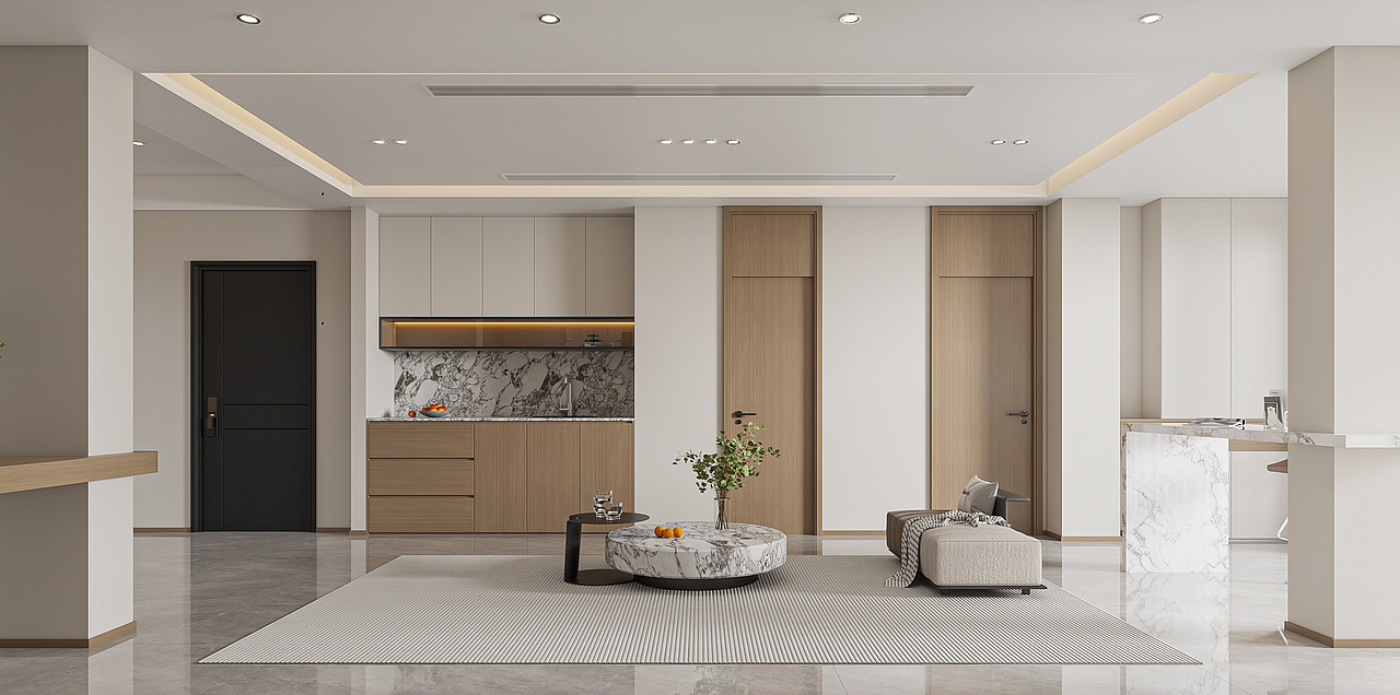 现代客餐厅茶室—择木创建新晨效果图