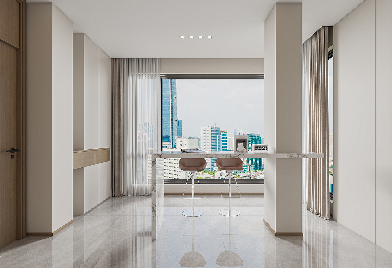 现代客餐厅茶室—择木创建新晨效果图