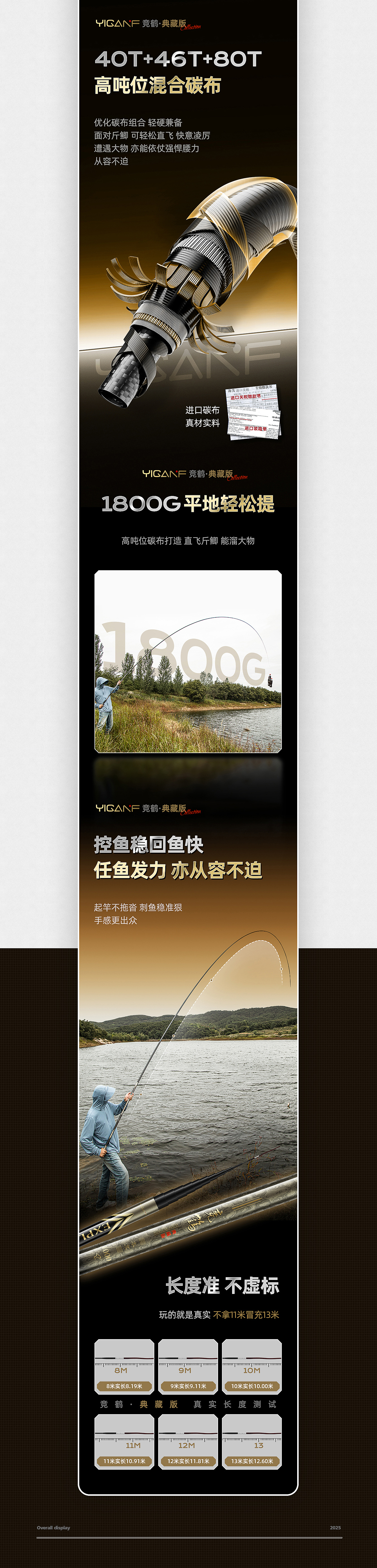 鱼竿户外用品 远投炮竿详情页展示