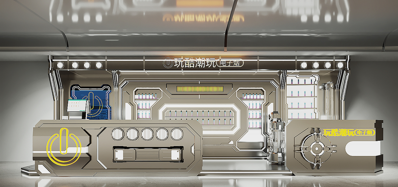 在 “未来空间站” ，玩酷潮玩把赛博朋克搬进了现实（图ZMzk4MTE3NDI0） - 商业空间设计 - 站酷设计师木村空间美学原创素材 - 站酷ZCOOL