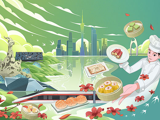 广州美食插画