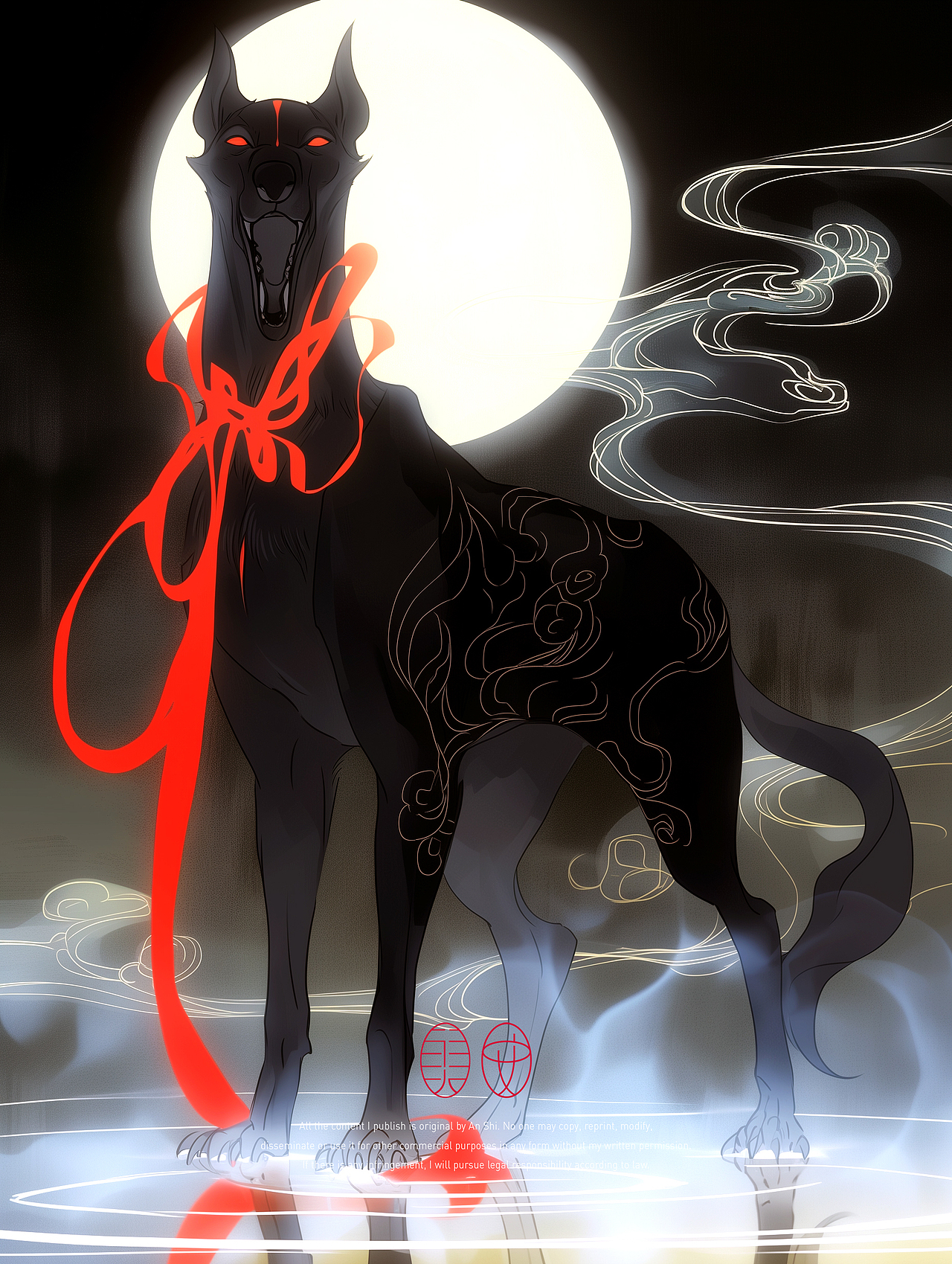 奇幻东方丨啸天神犬（图ZMzk4MTM5NzAw） - AI作品 - 站酷设计师安史原创素材 - 站酷ZCOOL