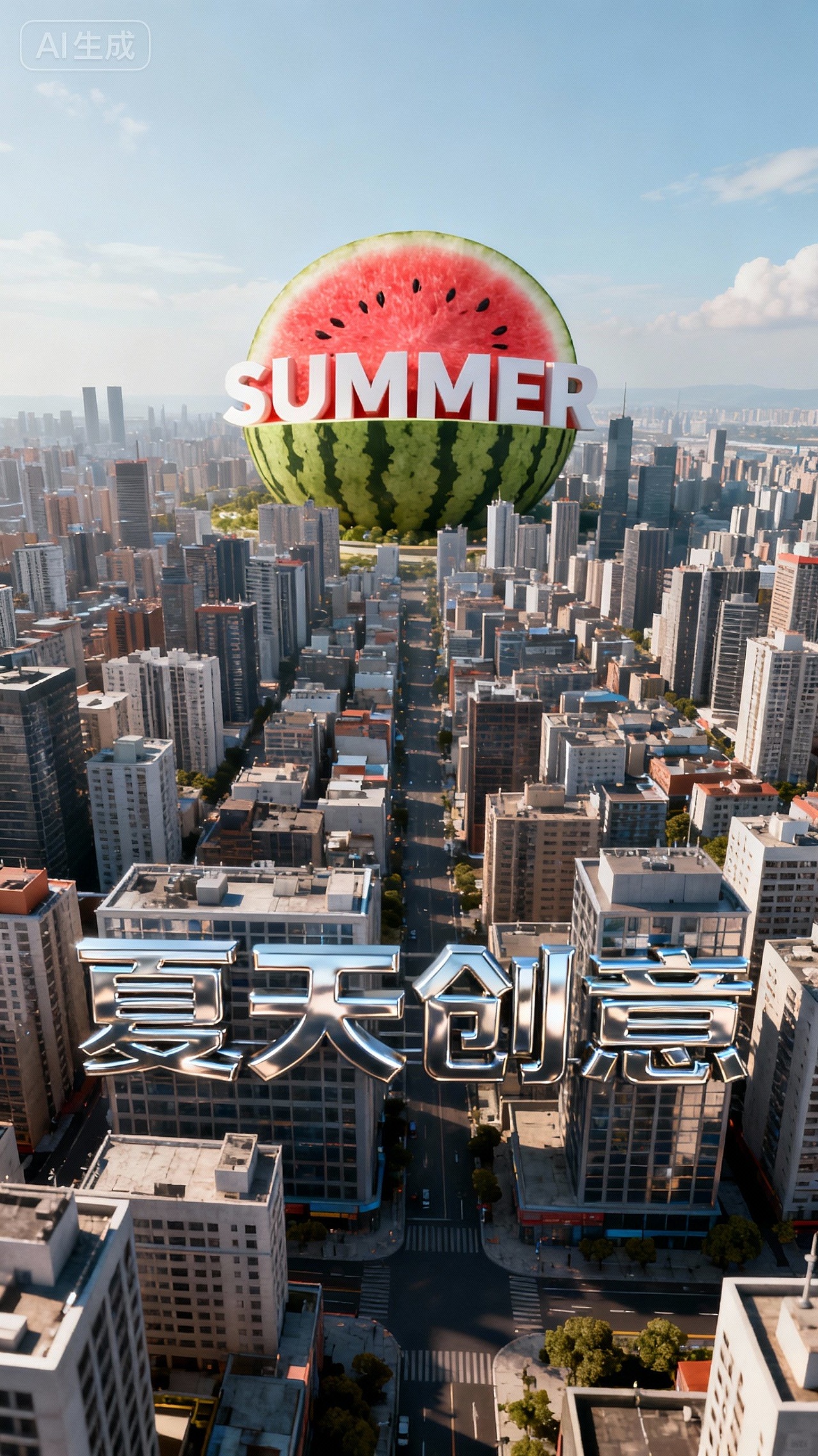 Ai 海报，夏天创意（图ZMzk4MTQxMDg0） - AI作品 - 站酷设计师夏天创意原创素材 - 站酷ZCOOL
