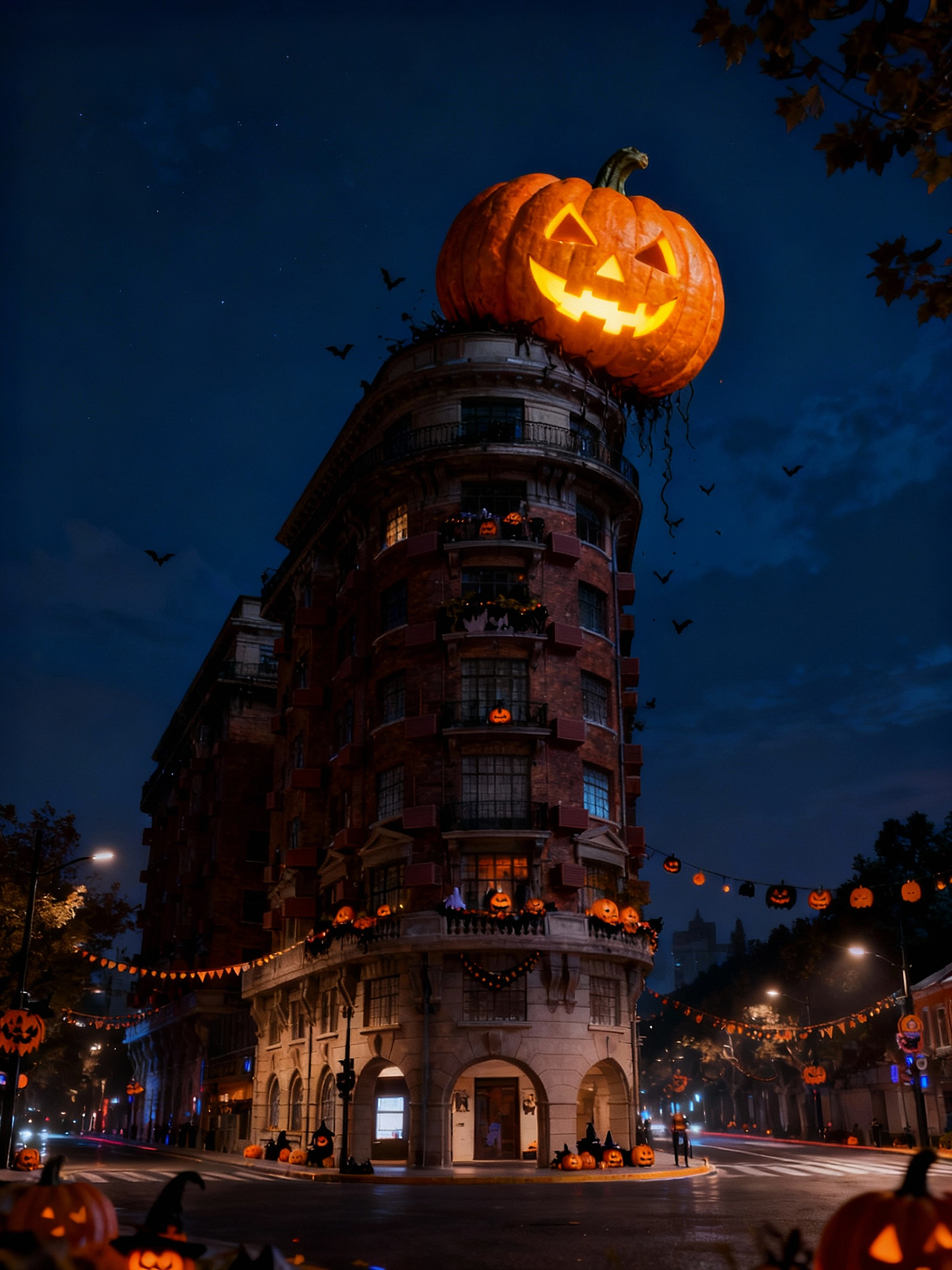 巨CITY·万圣节奇妙夜（图ZMzk4MTQxMTky） - AI作品 - 站酷设计师万能妍仔的AIGC原创素材 - 站酷ZCOOL