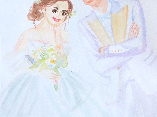 绘画疗愈“梦幻婚纱”