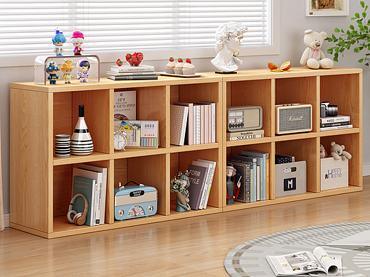 实木书柜 白色书柜 淘宝家具3D家具效果图 实木家具