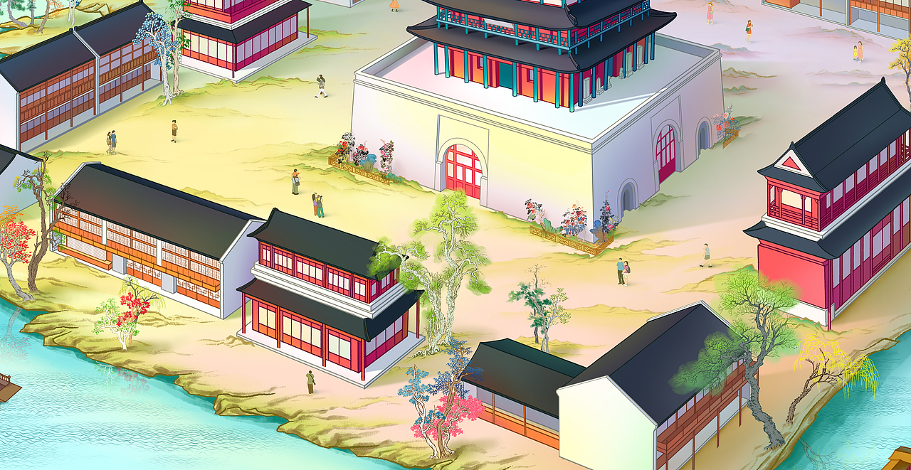 水城賦（圖ZMzk4MTUyNTU2） - 商業(yè)插畫 - 站酷設(shè)計師苦瓜啤酒原創(chuàng)素材 - 站酷ZCOOL