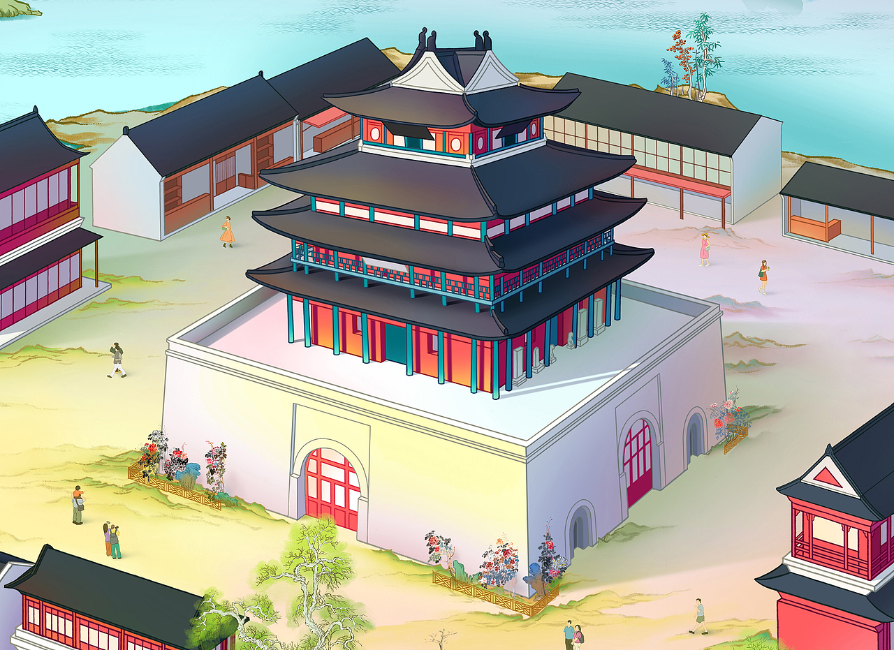 水城賦（圖ZMzk4MTU0MTA4） - 商業(yè)插畫 - 站酷設(shè)計師苦瓜啤酒原創(chuàng)素材 - 站酷ZCOOL