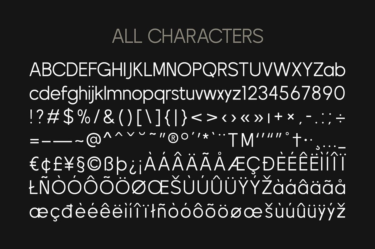 现代优雅时尚品牌商标logo海报封面标题无衬线英文字体