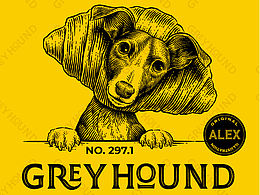 Greyhound 烘焙店品牌插画