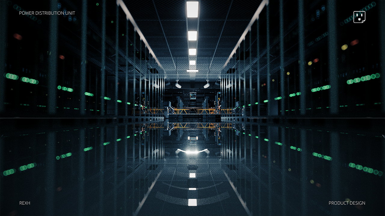 产品渲染-德木PDU插排(三)