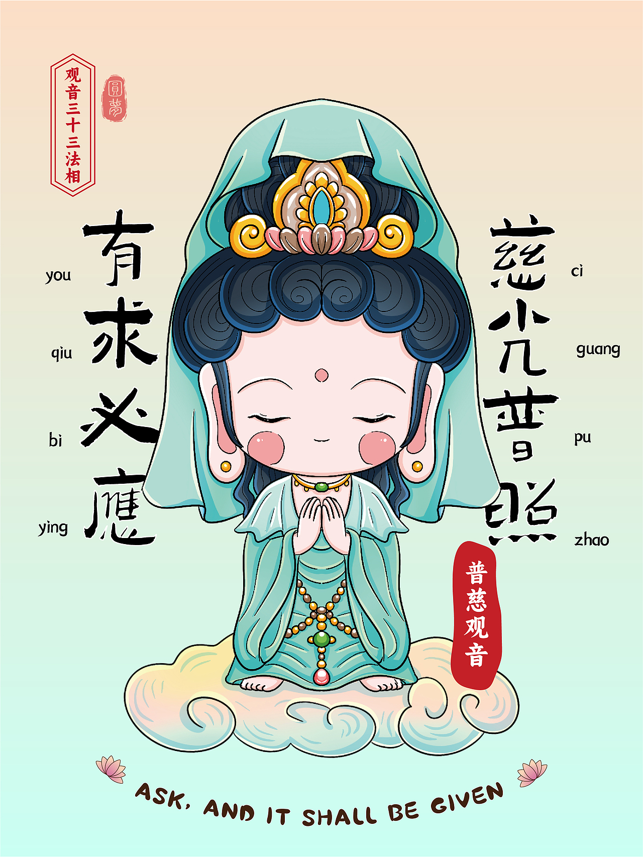 Q版观音三十三法相(图ZMzk4MTY4OTI0) - 商业插画 - 站酷设计师圆梦0702原创素材 - 站酷ZCOOL