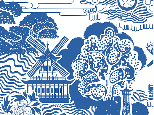 矢量装饰画-烘焙食品包装纸