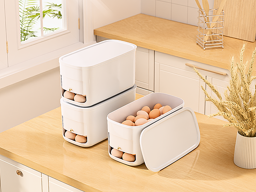 鸡蛋收纳盒详情渲染设计