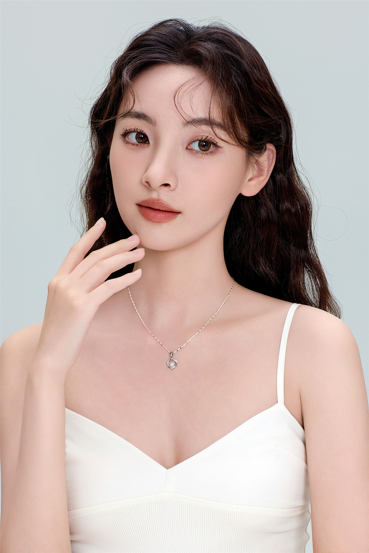 s925银项链丨首饰丨珠宝丨银饰丨麦图摄影丨模特图