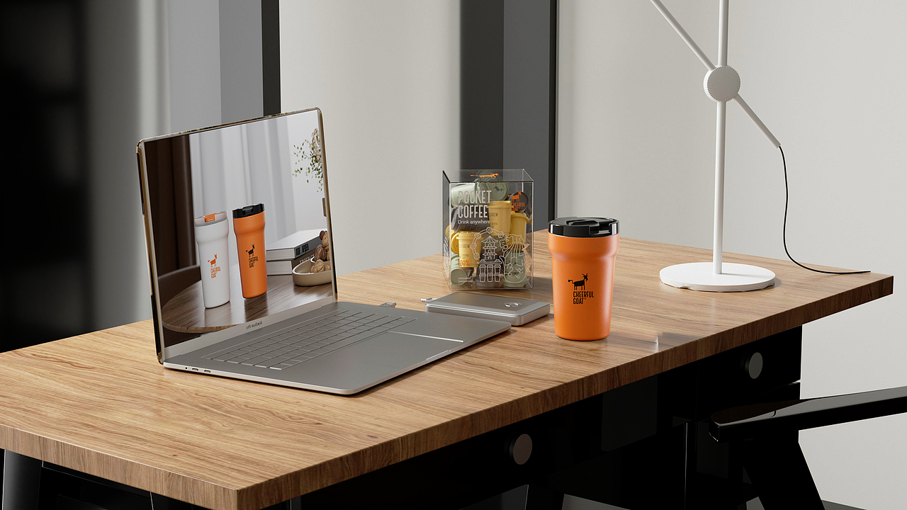 Cheerfulgoat随行杯海报。（图ZMzk4MjA5NDI4） - 海报 - 站酷设计师Jerry荣原创素材 - 站酷ZCOOL