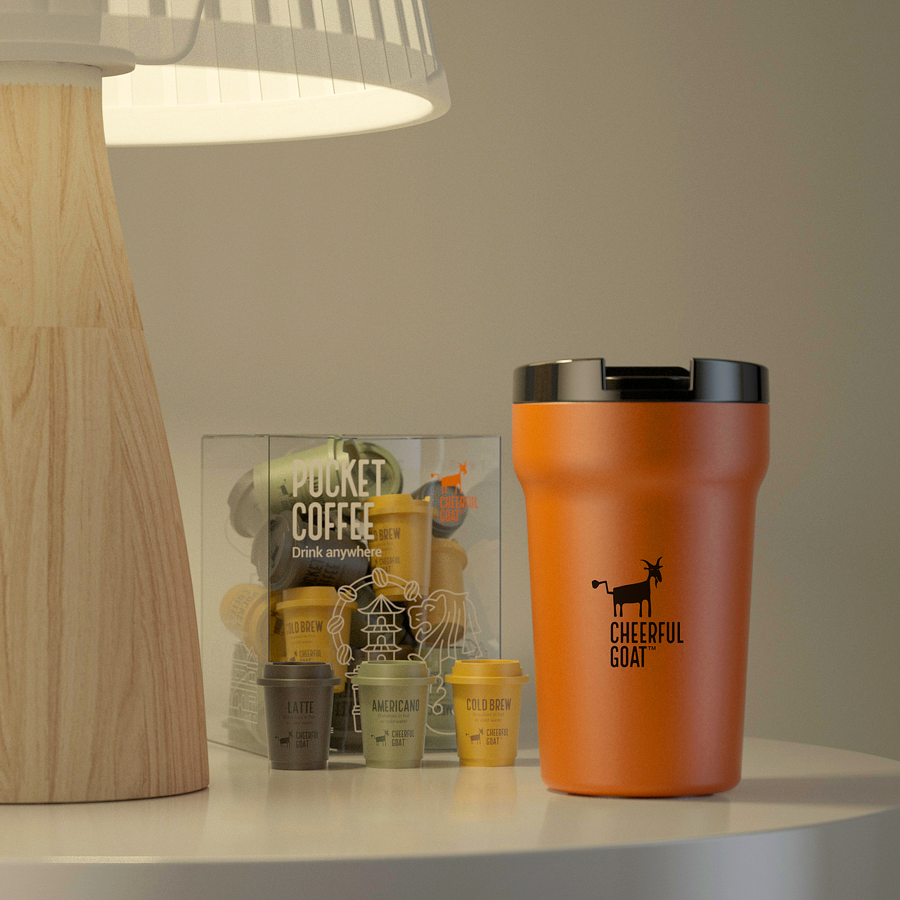 Cheerfulgoat随行杯海报。（图ZMzk4MjA5NDQ0） - 海报 - 站酷设计师Jerry荣原创素材 - 站酷ZCOOL