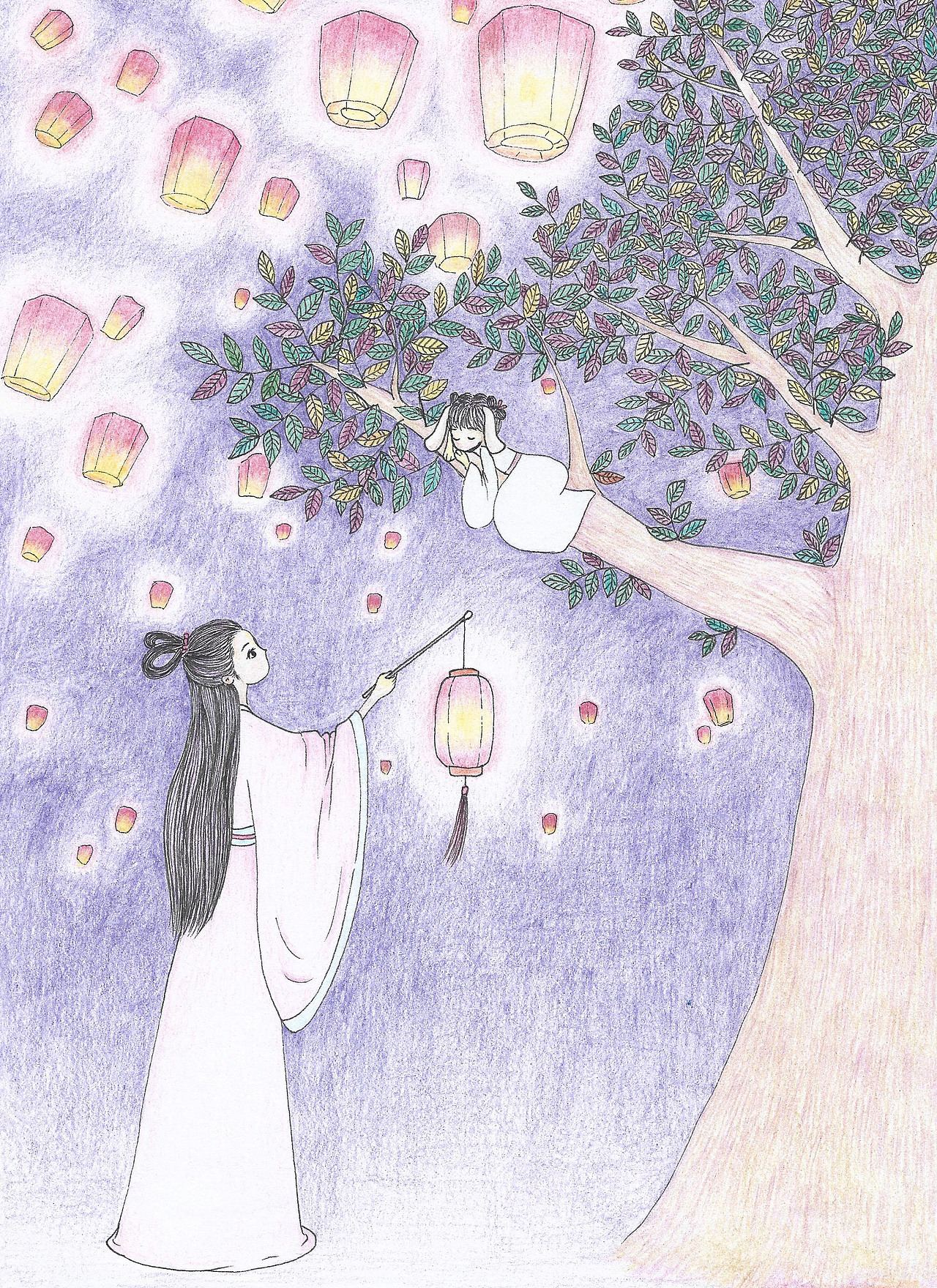 手绘彩铅小画（图ZMzk4MjEyMTgw） - 创作习作 - 站酷设计师哗哗王白石原创素材 - 站酷ZCOOL