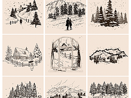 歲末將至，冬意漸濃，分享一組冬天雪景稿子