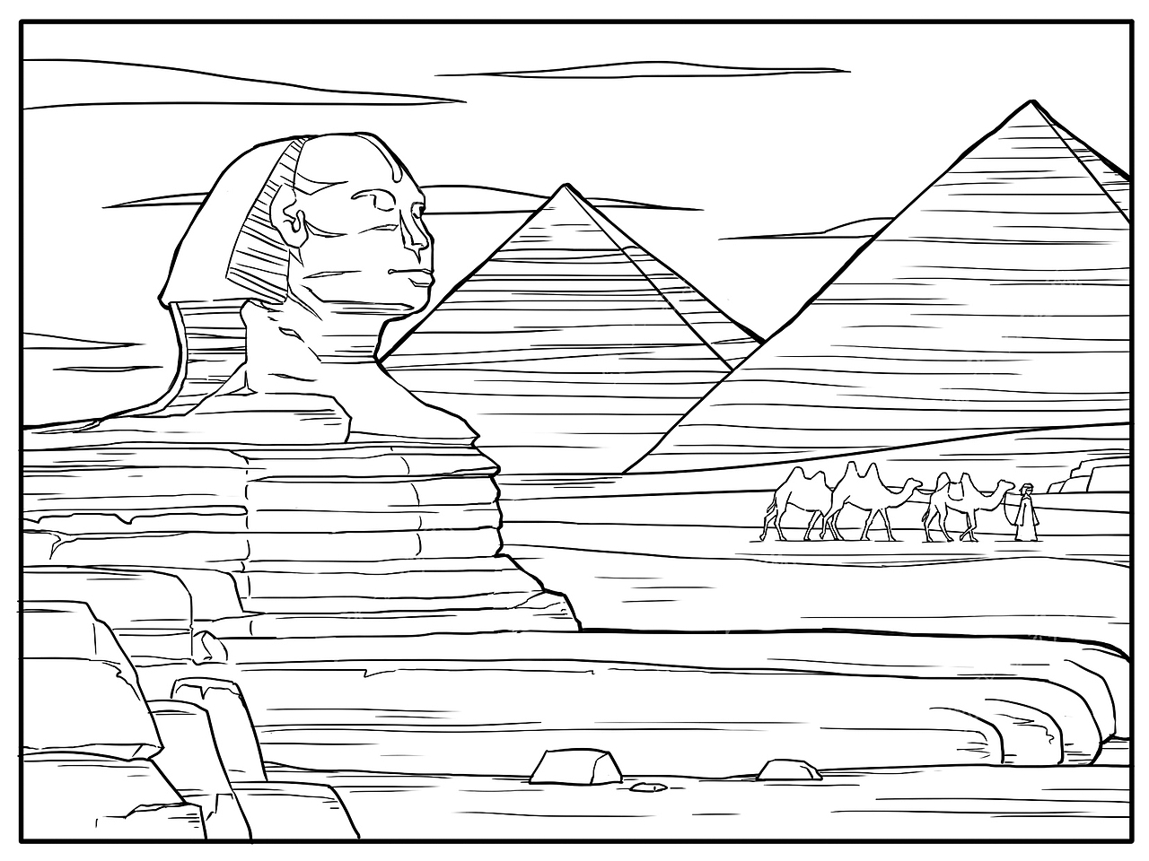 世界建筑——填色插画