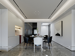 现代黑白灰家居渲染