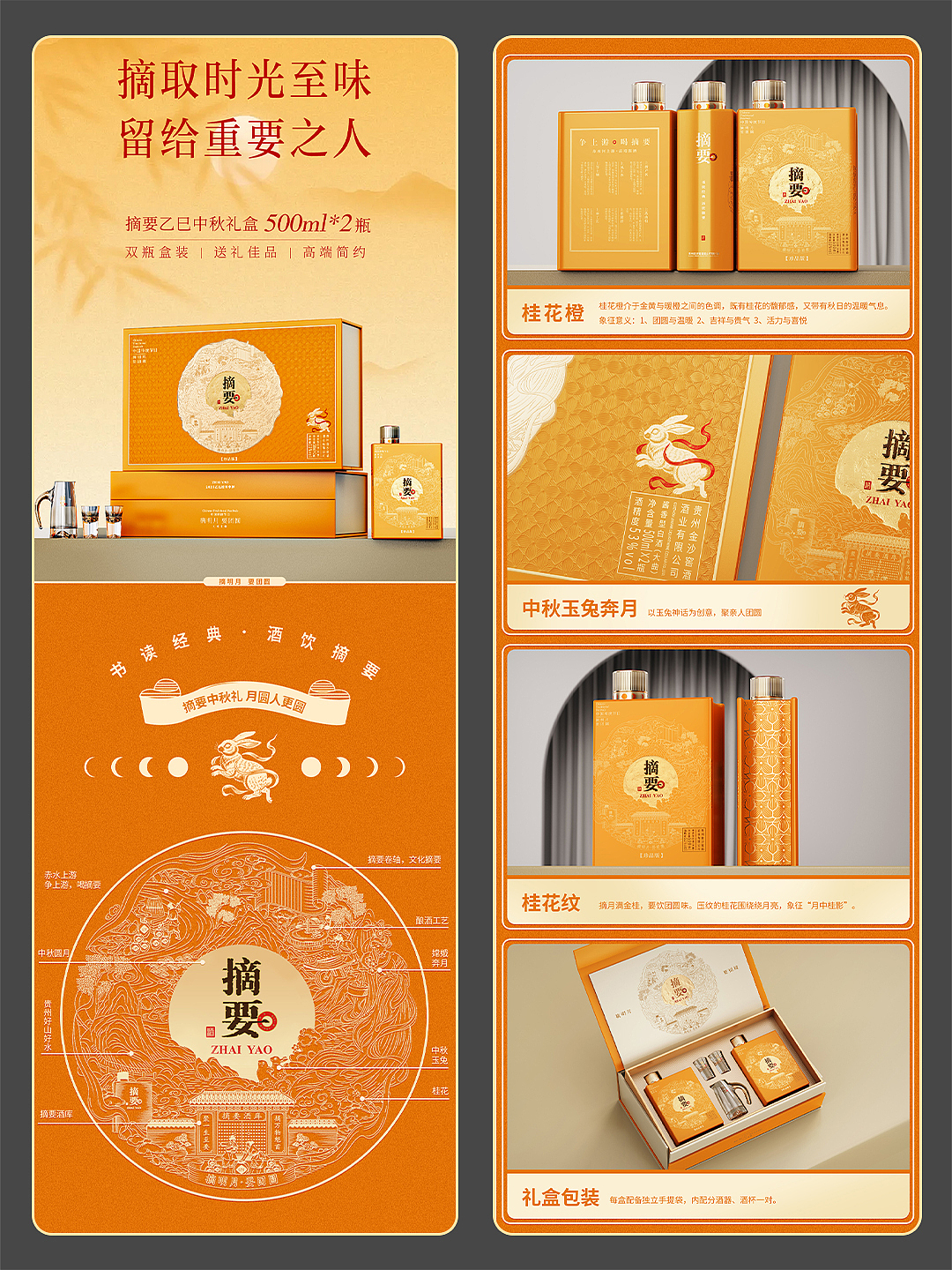 摘要酒（乙巳中秋）礼盒-详情页视觉设计