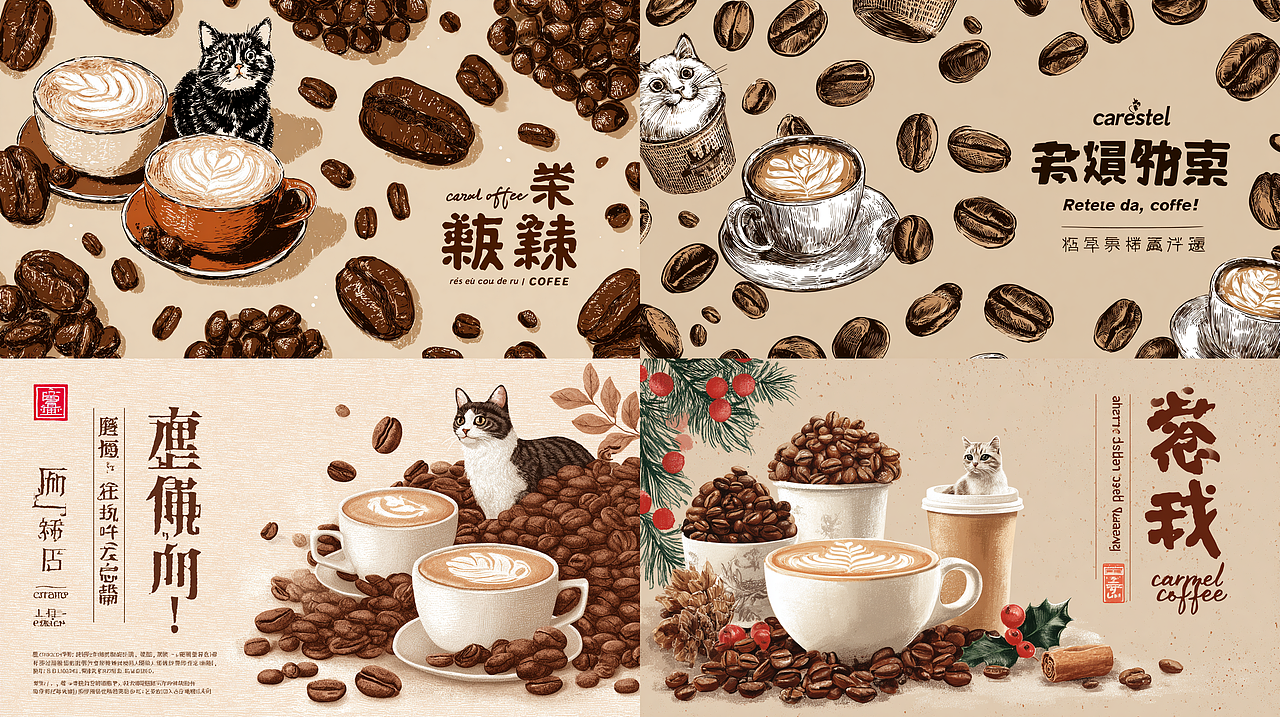 咖啡海報快速生成