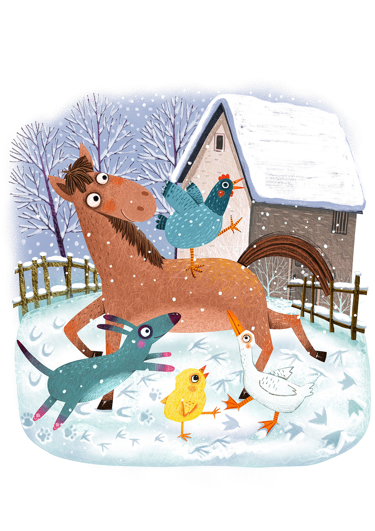 马年画马 36幅马元素插画