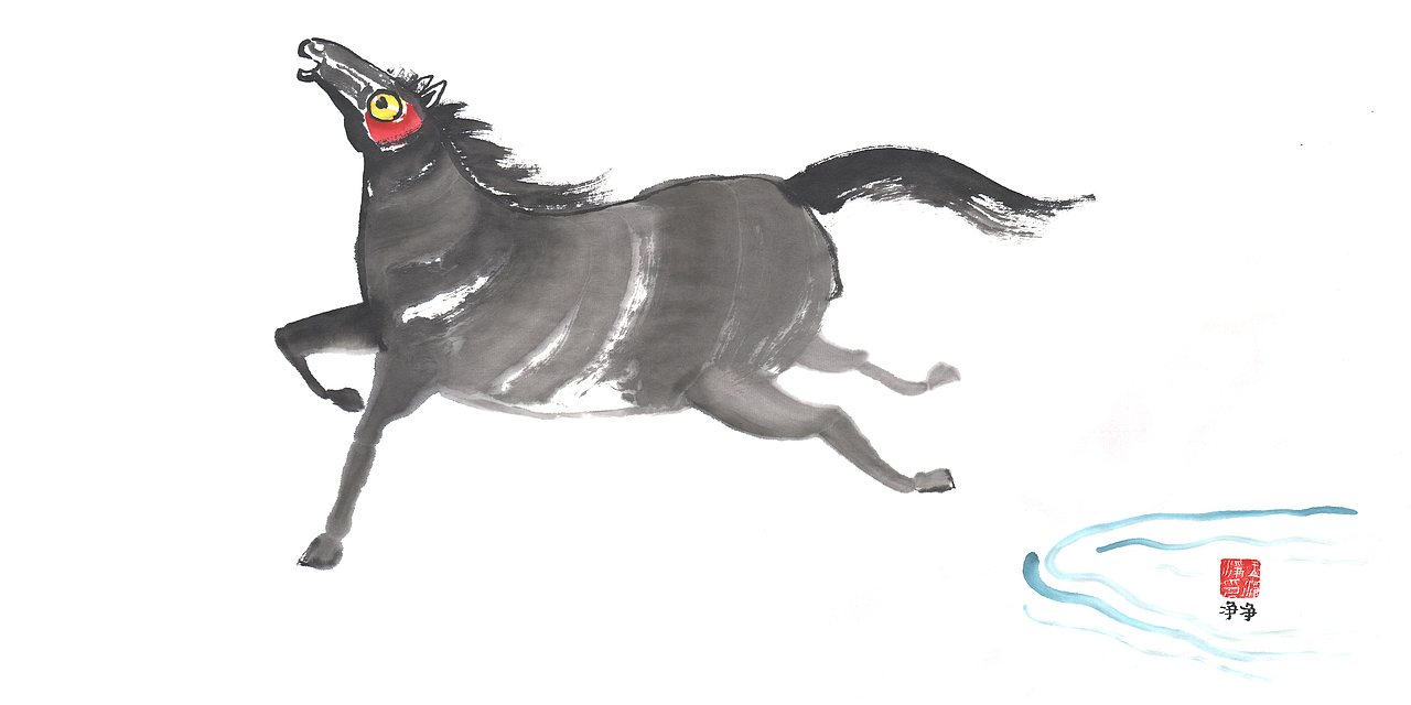 马年画马 36幅马元素插画