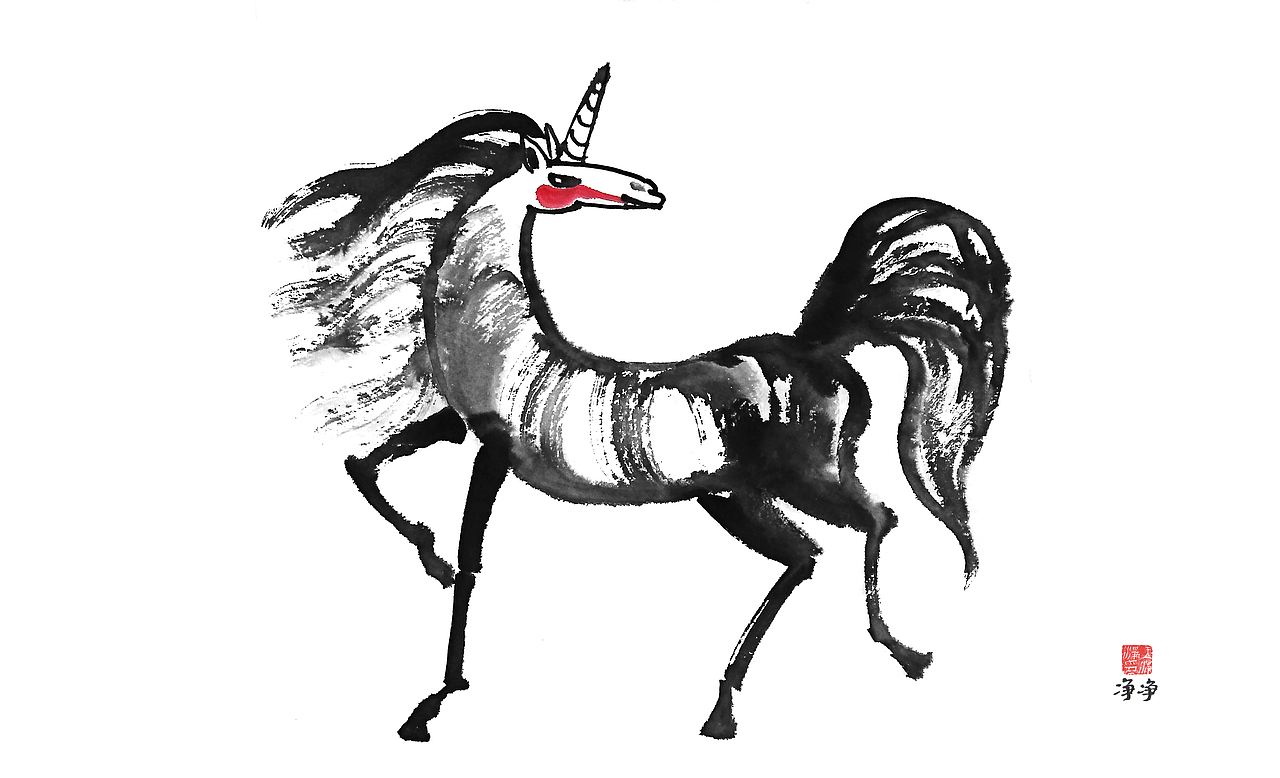 马年画马 36幅马元素插画