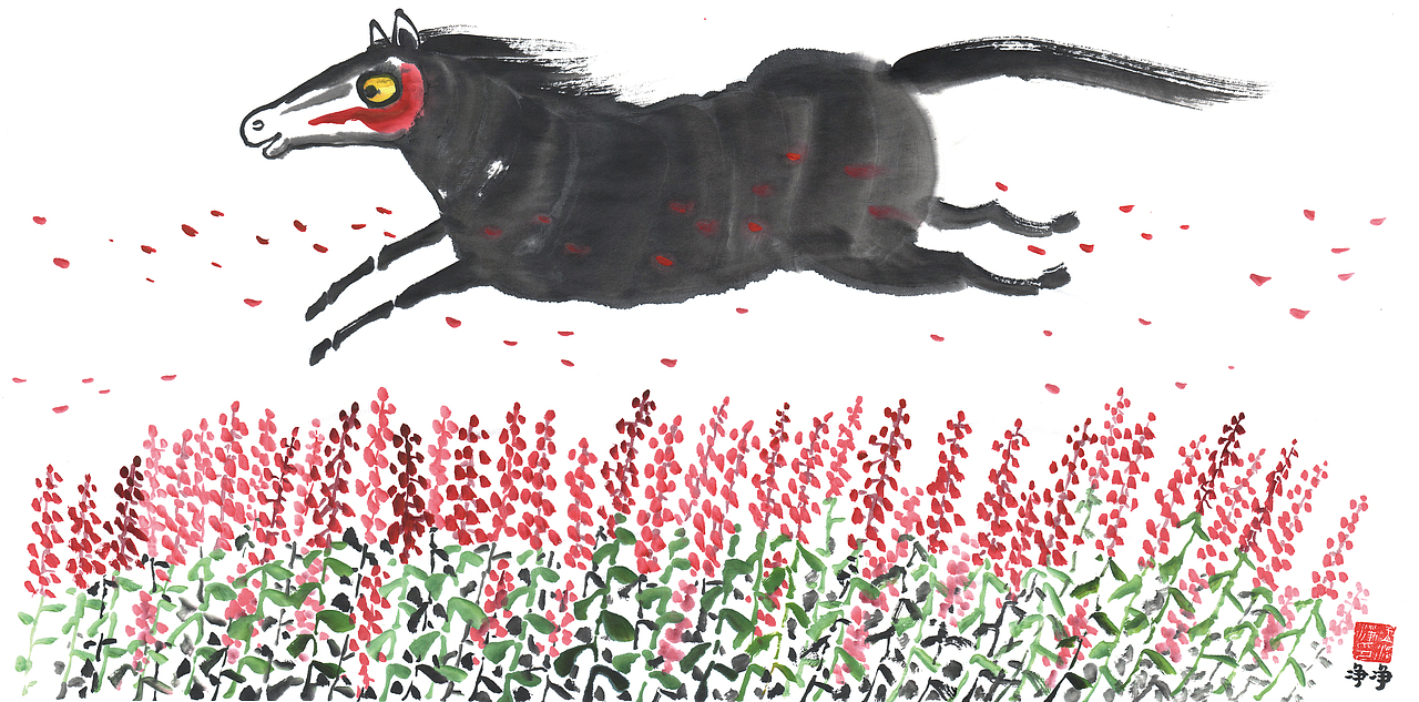 马年画马 36幅马元素插画