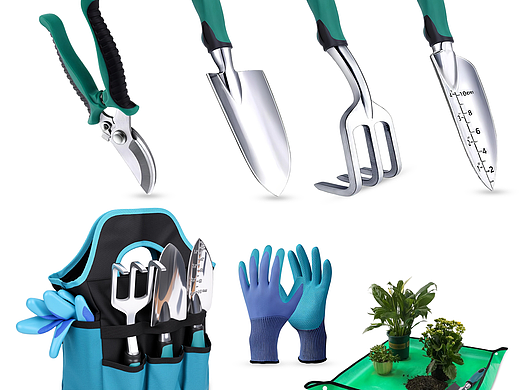 园艺工具墨绿7件套