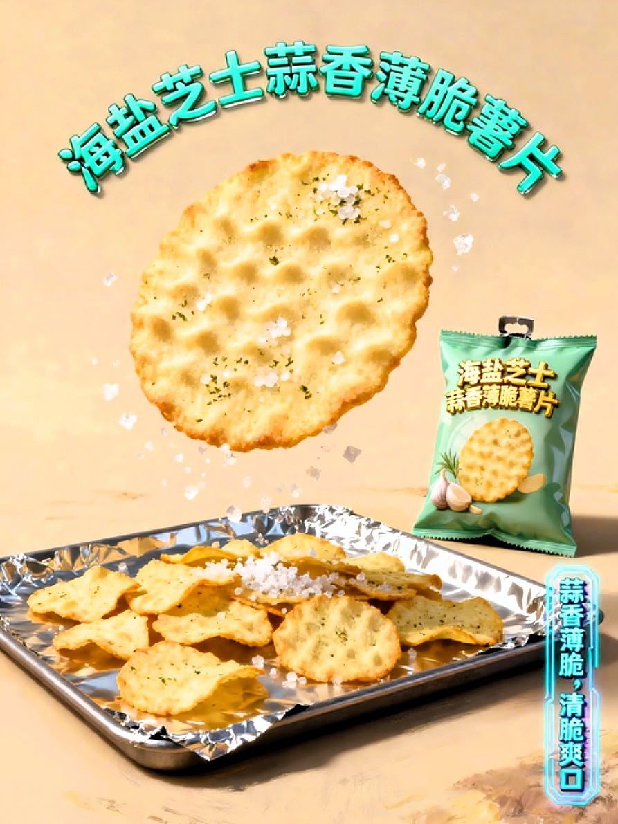 海盐芝士蒜香薄脆薯片