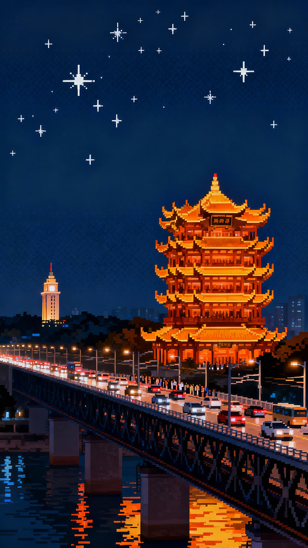 《像素江城・巨 CITY 武汉 》“七了冒?来一口!”(图ZMzk4MjM3ODA4) - AI作品 - 站酷设计师虾饺o原创素材 - 站酷ZCOOL