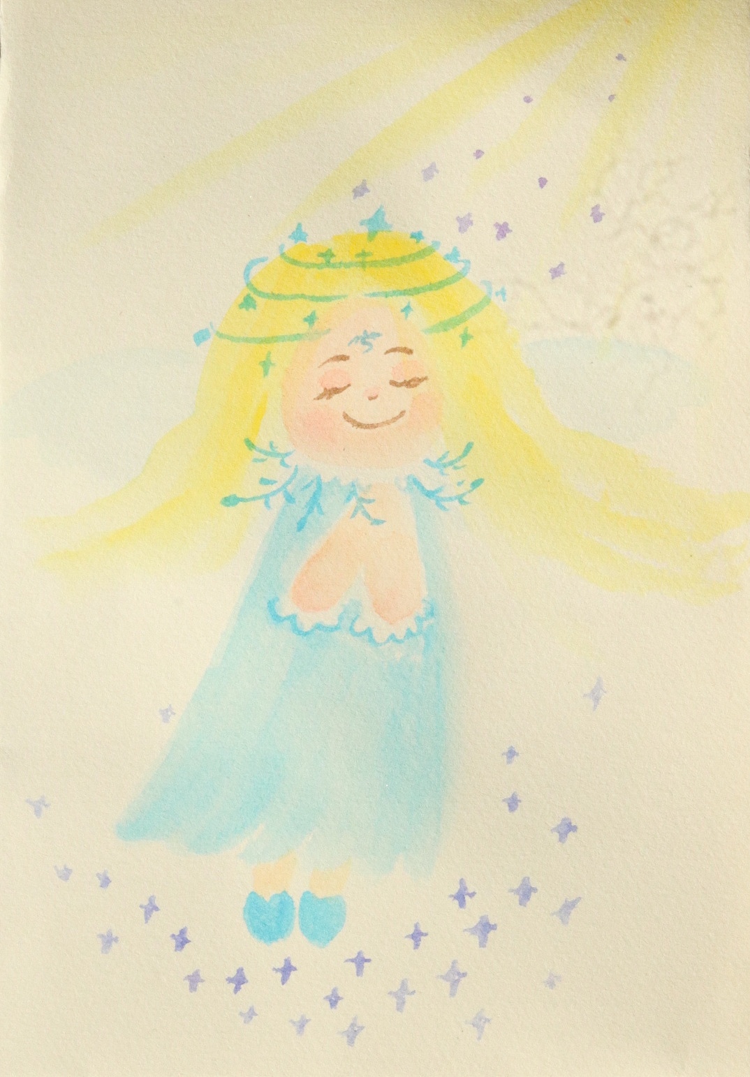 绘画疗愈“上天的孩子”