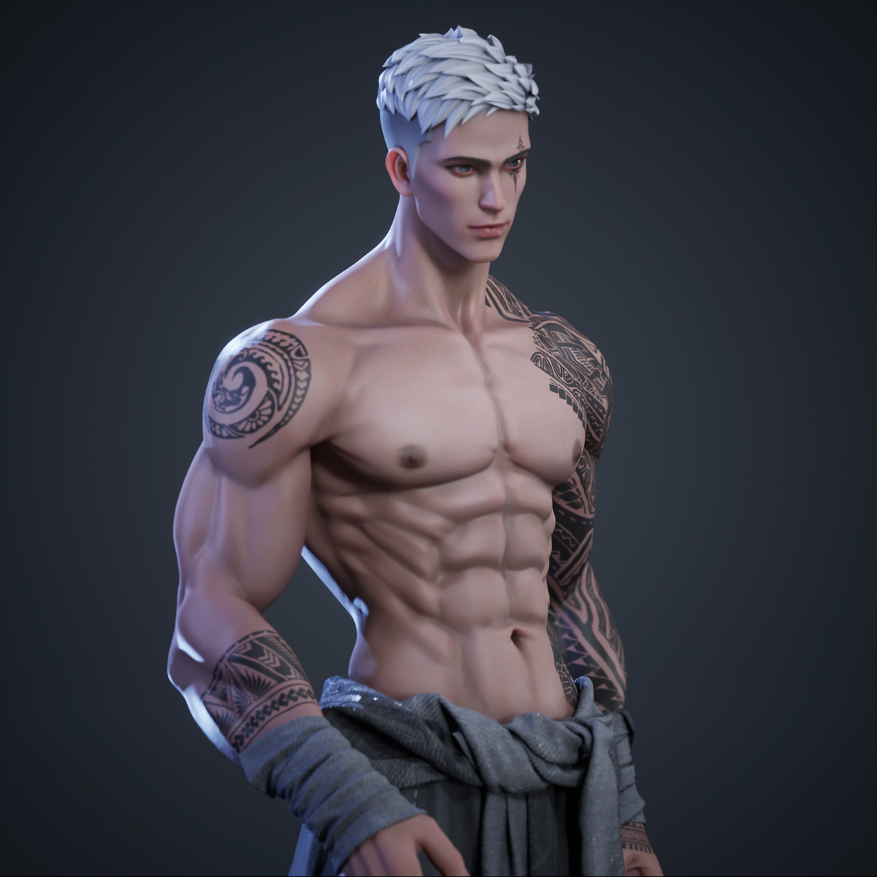 肌肉男练习（图ZMzk4MjQyNjk2） - 人物/生物 - 站酷设计师皓刻原创素材 - 站酷ZCOOL