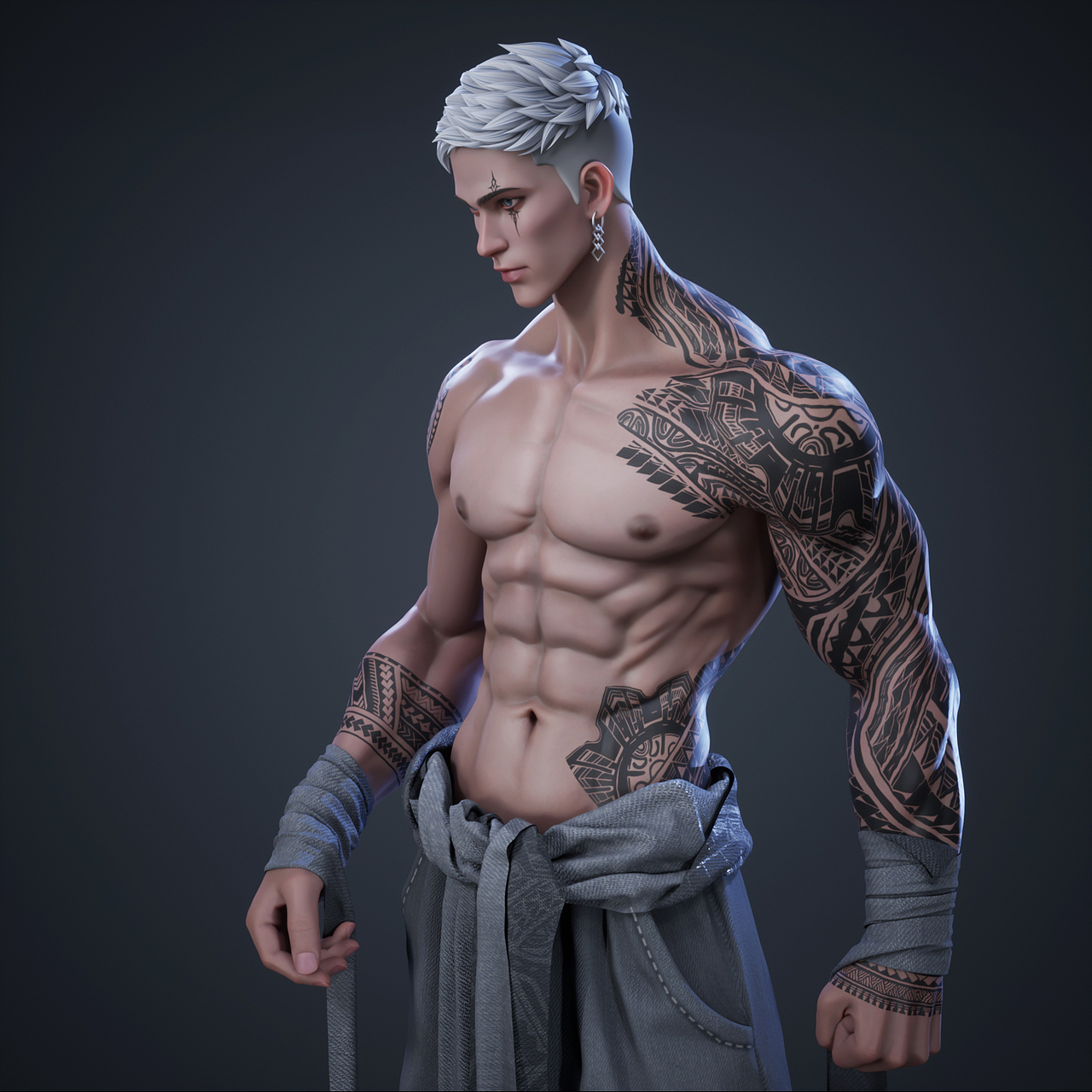 肌肉男练习（图ZMzk4MjQyNjky） - 人物/生物 - 站酷设计师皓刻原创素材 - 站酷ZCOOL