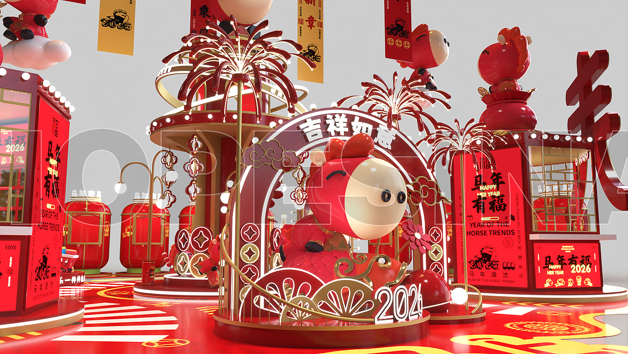 吉祥如意 局部图