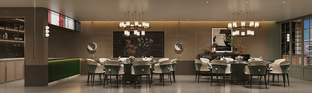 东方美学的意境与风骨 融合现代感觉餐厅