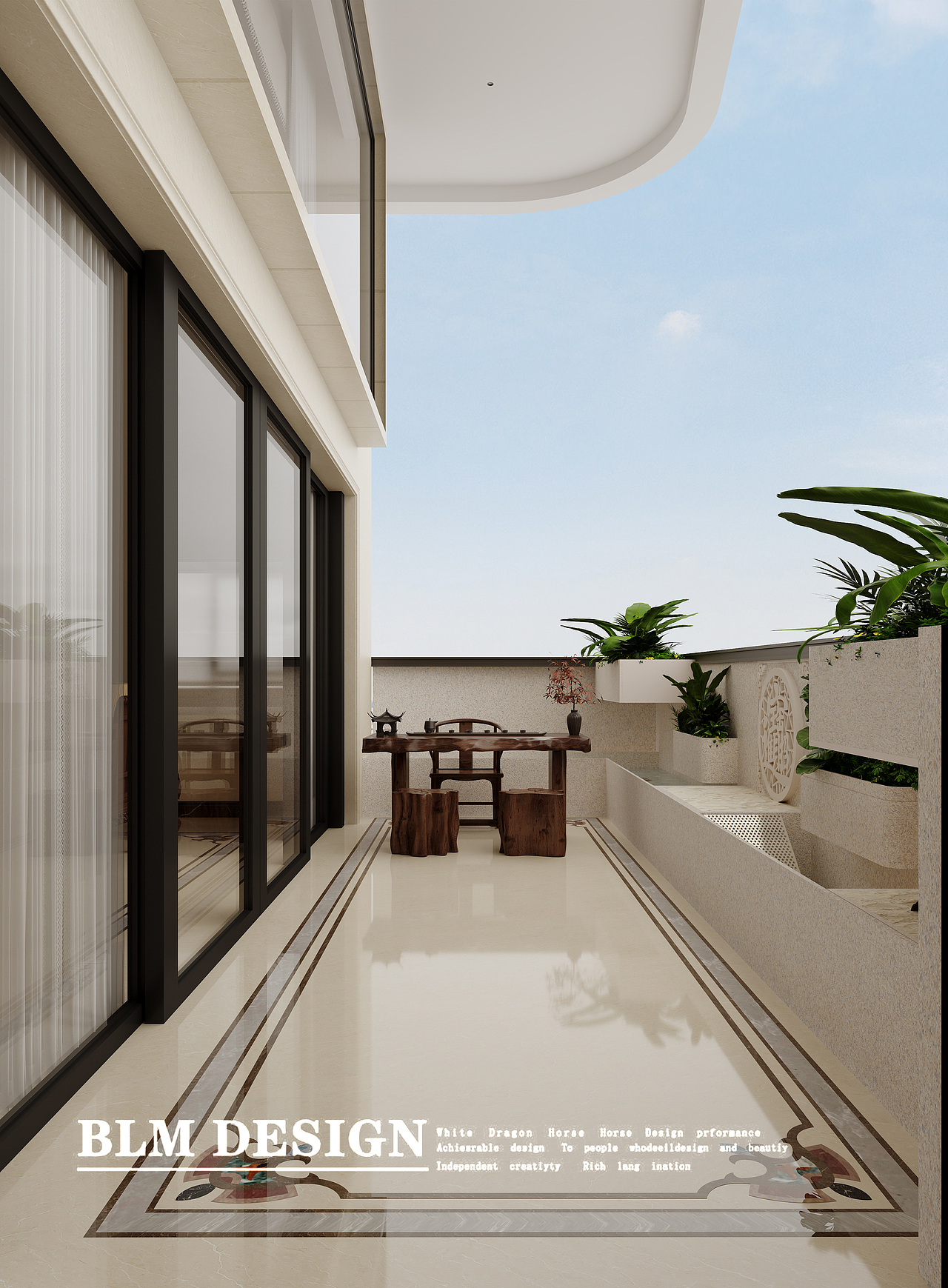 新中式——白龙马效果图