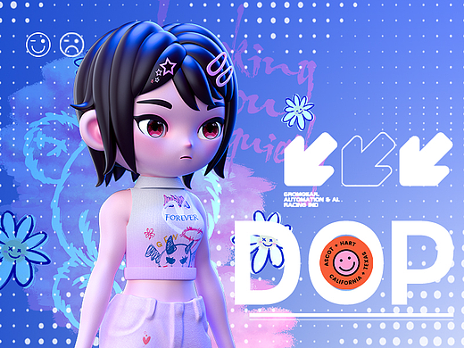 多巴胺女孩丨3D设计丨原创