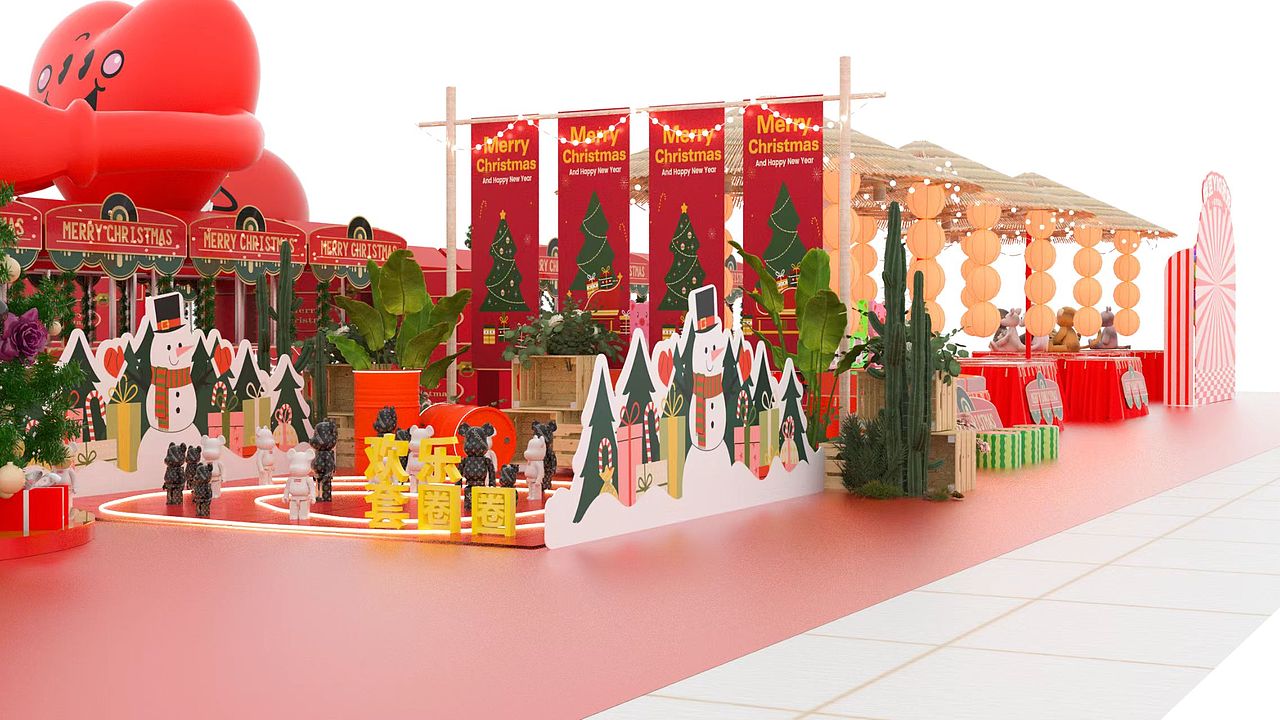 商场圣诞 元旦活动市集美陈素材案例分享