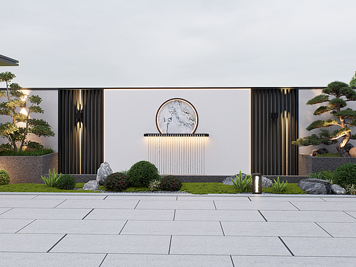 新中式景观庭院