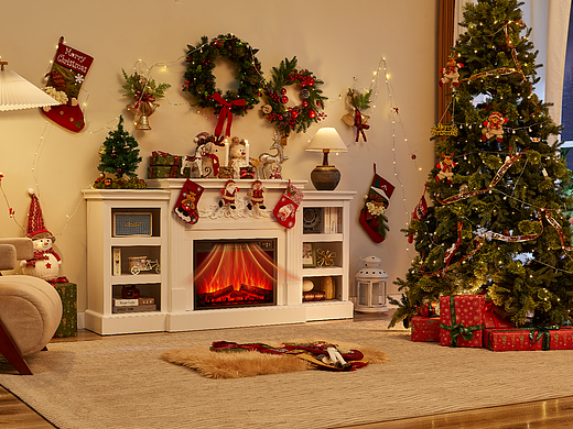 客厅家具拍摄 跨境电商 圣诞风格 独立站