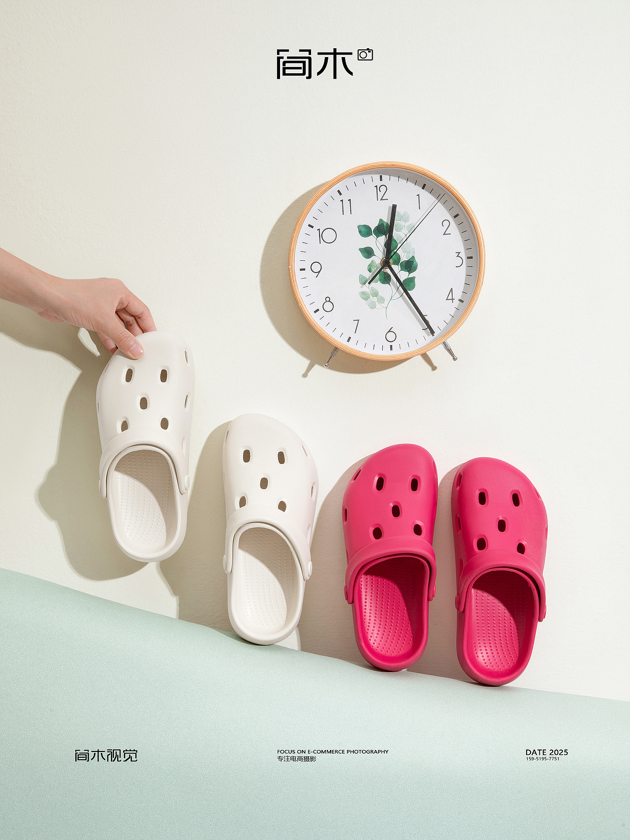夏季凉拖创意拍摄丨三利×简木视觉 拖鞋豆豆鞋 摄影