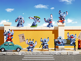 名创优品MINISO｜皮克斯史迪奇哪儿不乖了系列盲盒