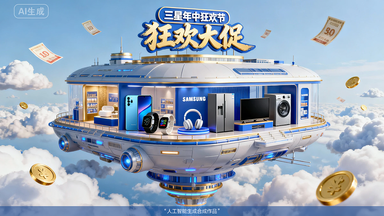 《三星云端狂欢号》-AICG促销KV