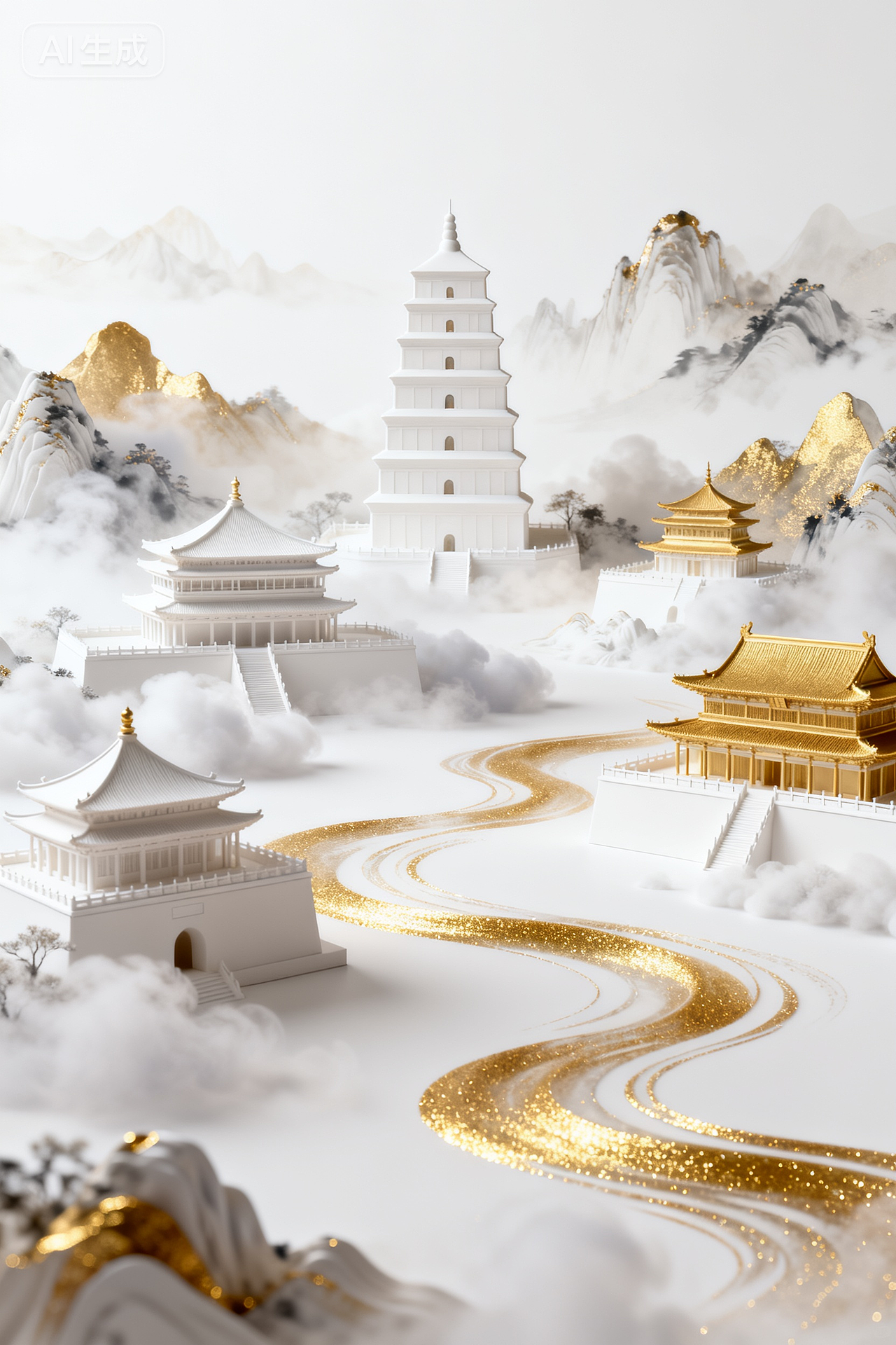 山水城市·城市山水（图ZMzk4Mjk4MzA4） - AI作品 - 站酷设计师Jessie_Studio原创素材 - 站酷ZCOOL