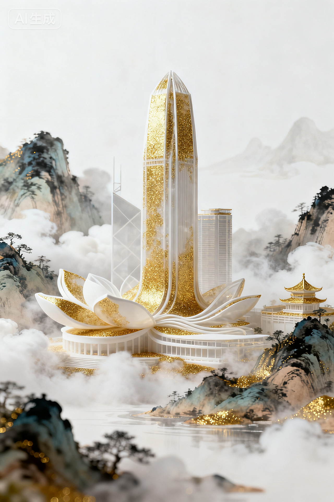 山水城市·城市山水（图ZMzk4Mjk4MzMy） - AI作品 - 站酷设计师Jessie_Studio原创素材 - 站酷ZCOOL